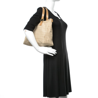 Fendi Zucchino Vitello Roll Tote Beige Tortora 3 of 11