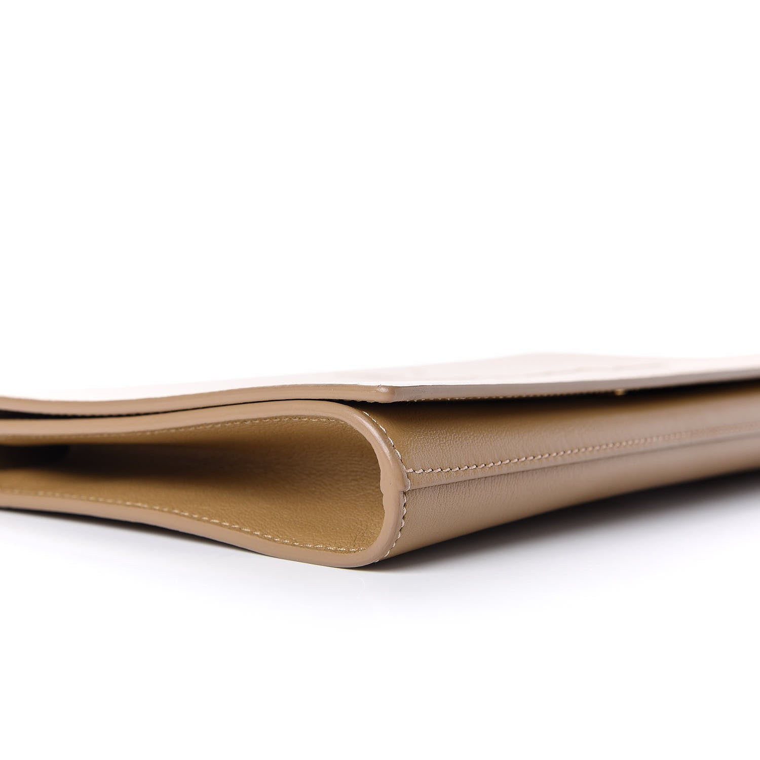 Saint Laurent Calfskin Monogram Large Belle De Jour Clutch Beige 8 of 10