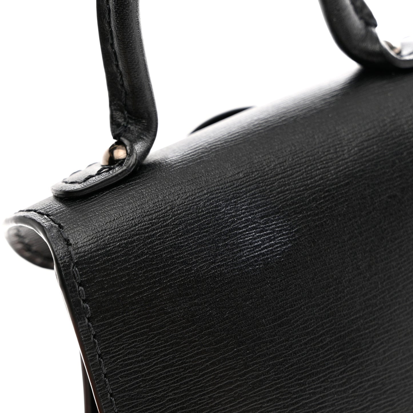 Calfskin Mini L'Humour Brillant Bag Charm Black White