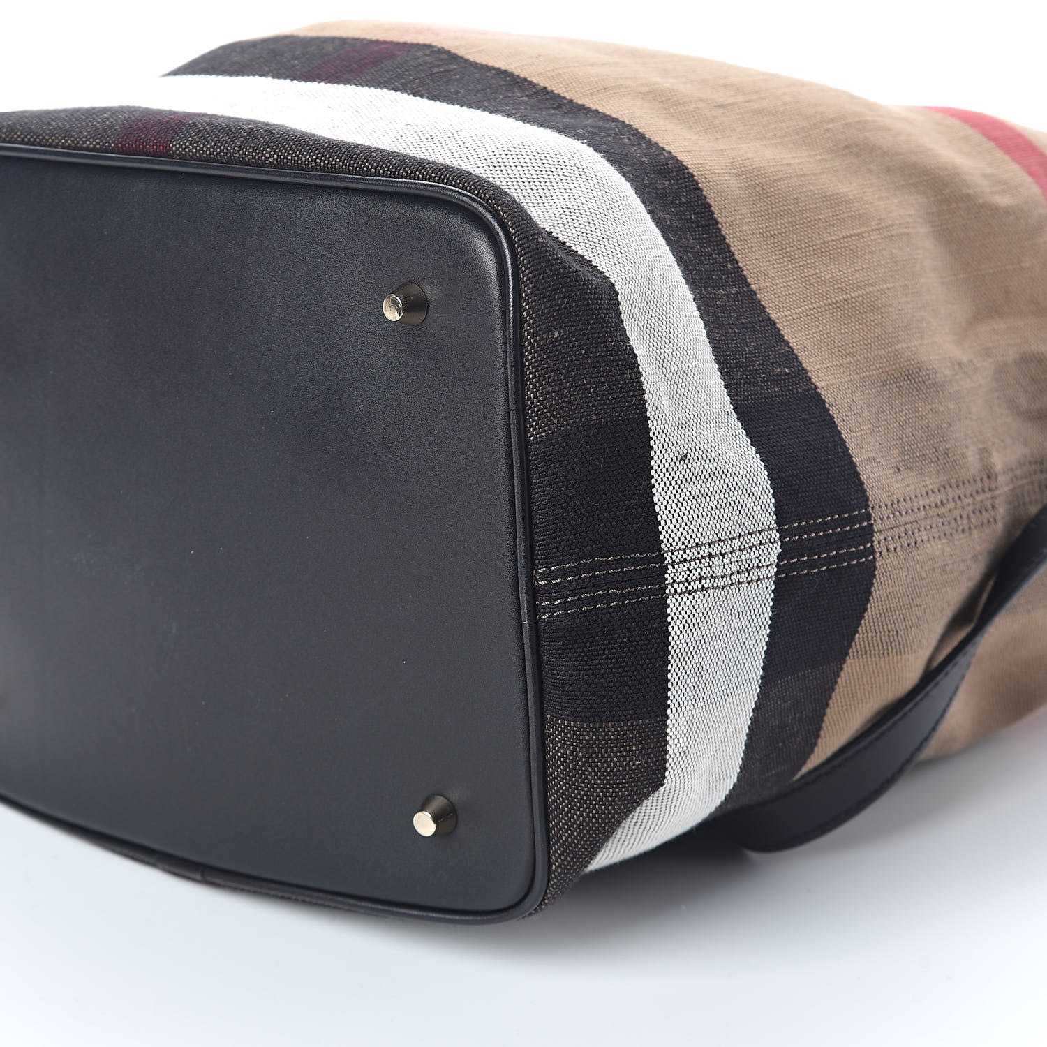 Burberry Canvas Mega Check Medium Ashby Hobo Black 10 of 10