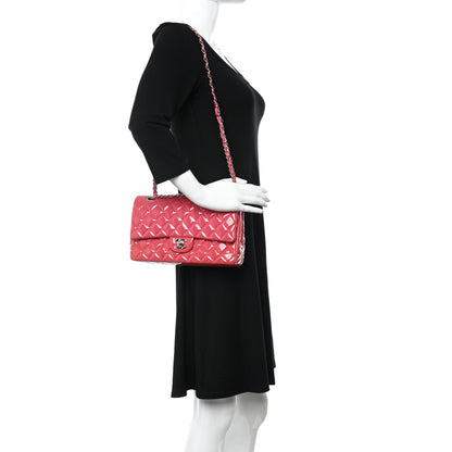 Chanel Patent Quilted Medium Double Flap Pink 2 of 16