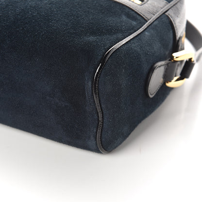 Gucci Suede Patent Web Small Ophidia Shoulder Bag Blue Black 8 of 8