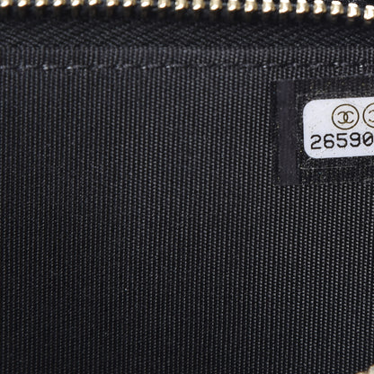Chanel Caviar Chevron Small Boy Clutch With Chain Black 10 of 12