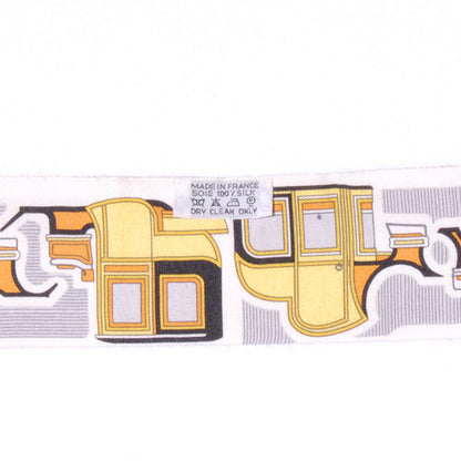 Hermes Silk Les Coupes Twilly White 3 of 3