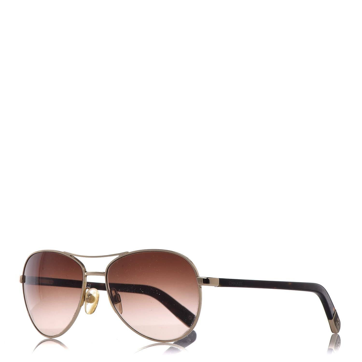 Chanel CC Aviator Sunglasses 4201 Gold 1 of 7