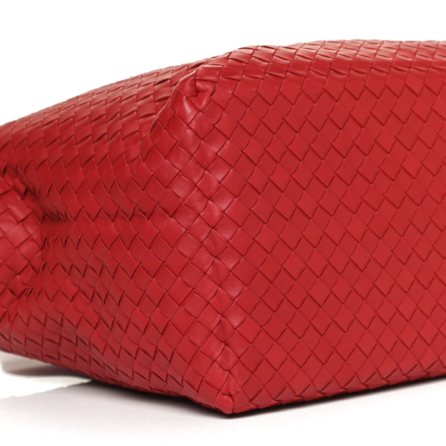 Nappa Intrecciato Brick Tote Red