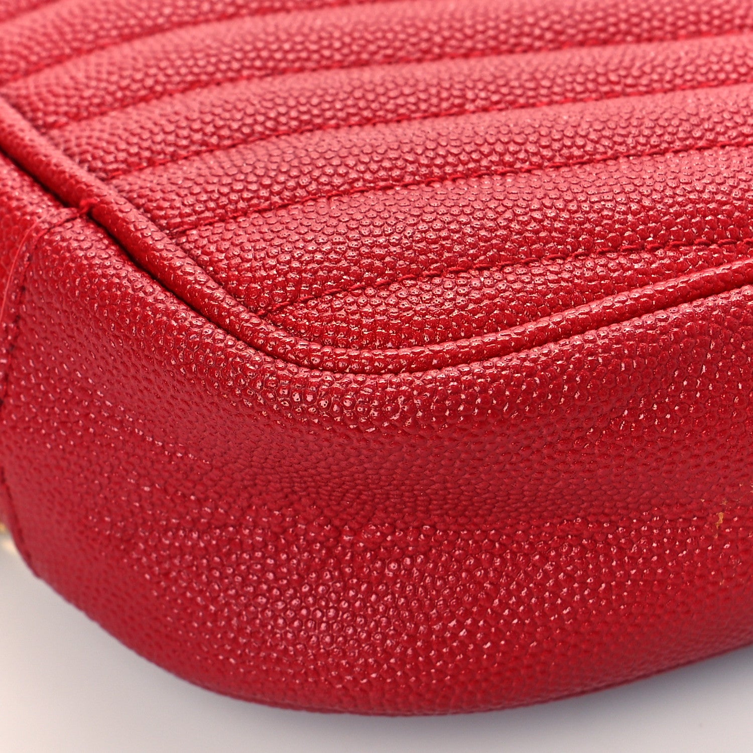 Saint Laurent Grain De Poudre Matelasse Monogram Mini Lou Camera Bag Eros Red 8 of 11