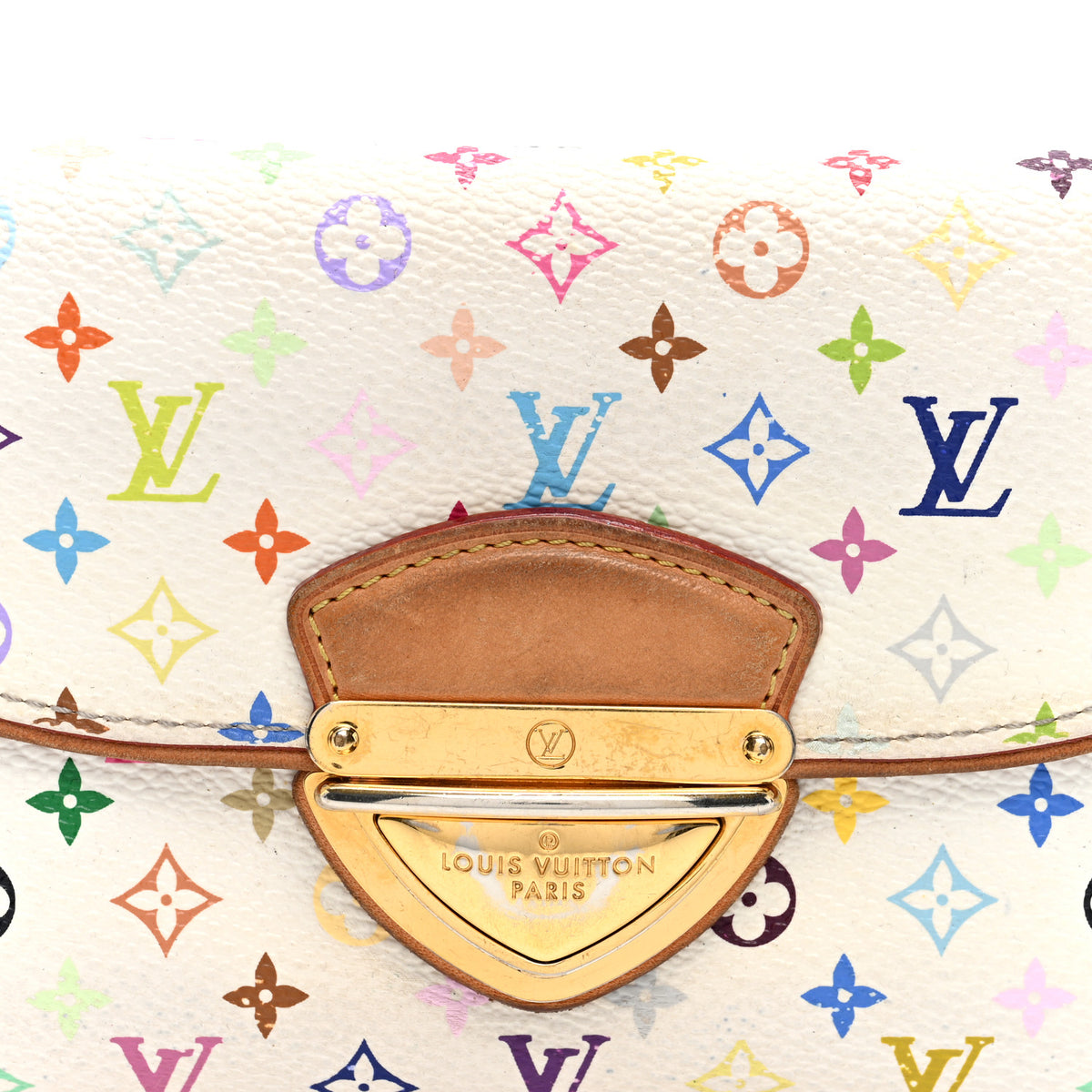 Louis Vuitton Monogram Multicolor Eugenie Wallet White Litchi 7 of 7