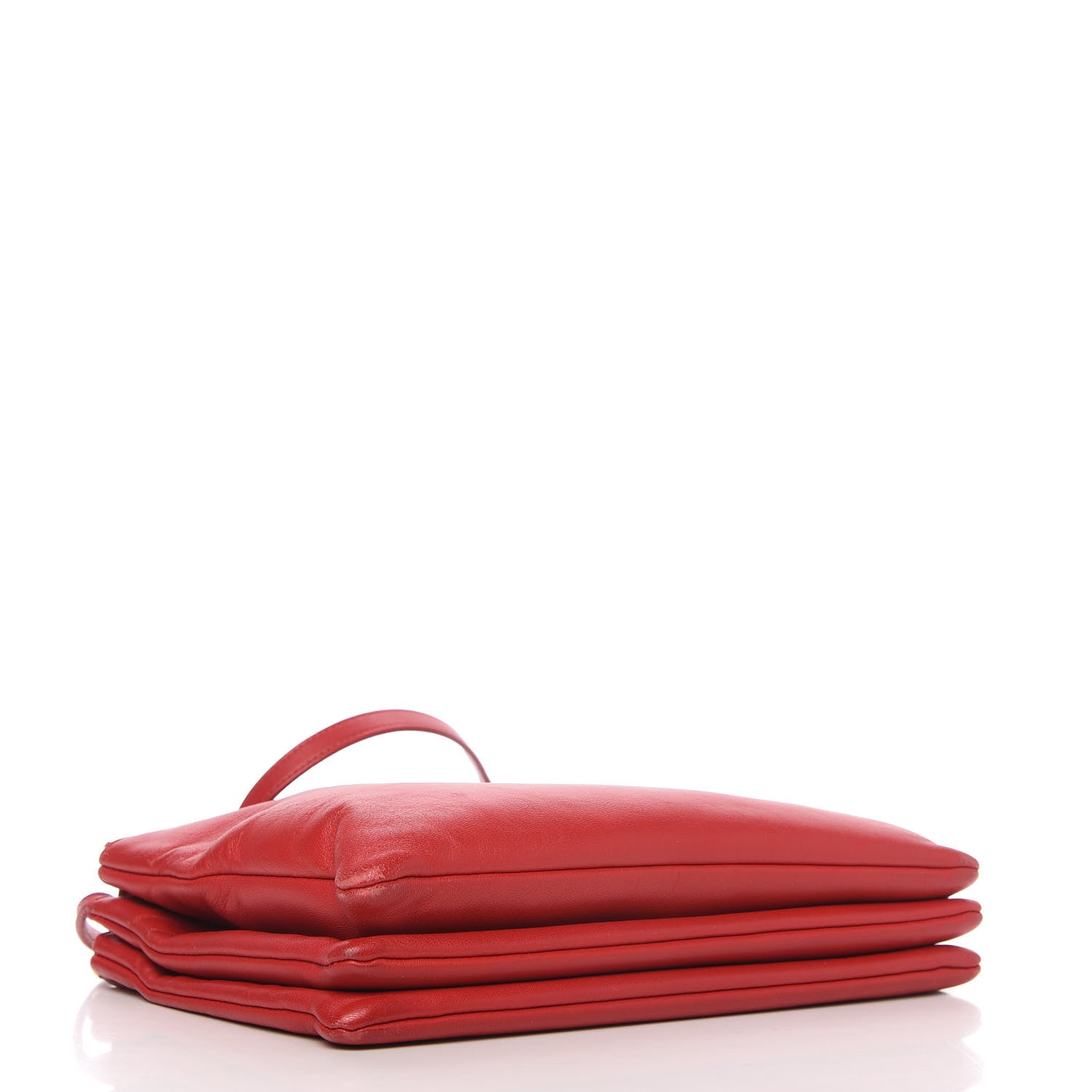 Celine Lambskin Large Trio Crossbody Bag Red 4 of 11