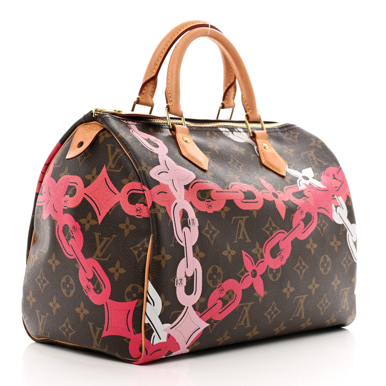 Louis Vuitton Monogram Bay Speedy 30 Rose Ballerine Poppy 3 of 10