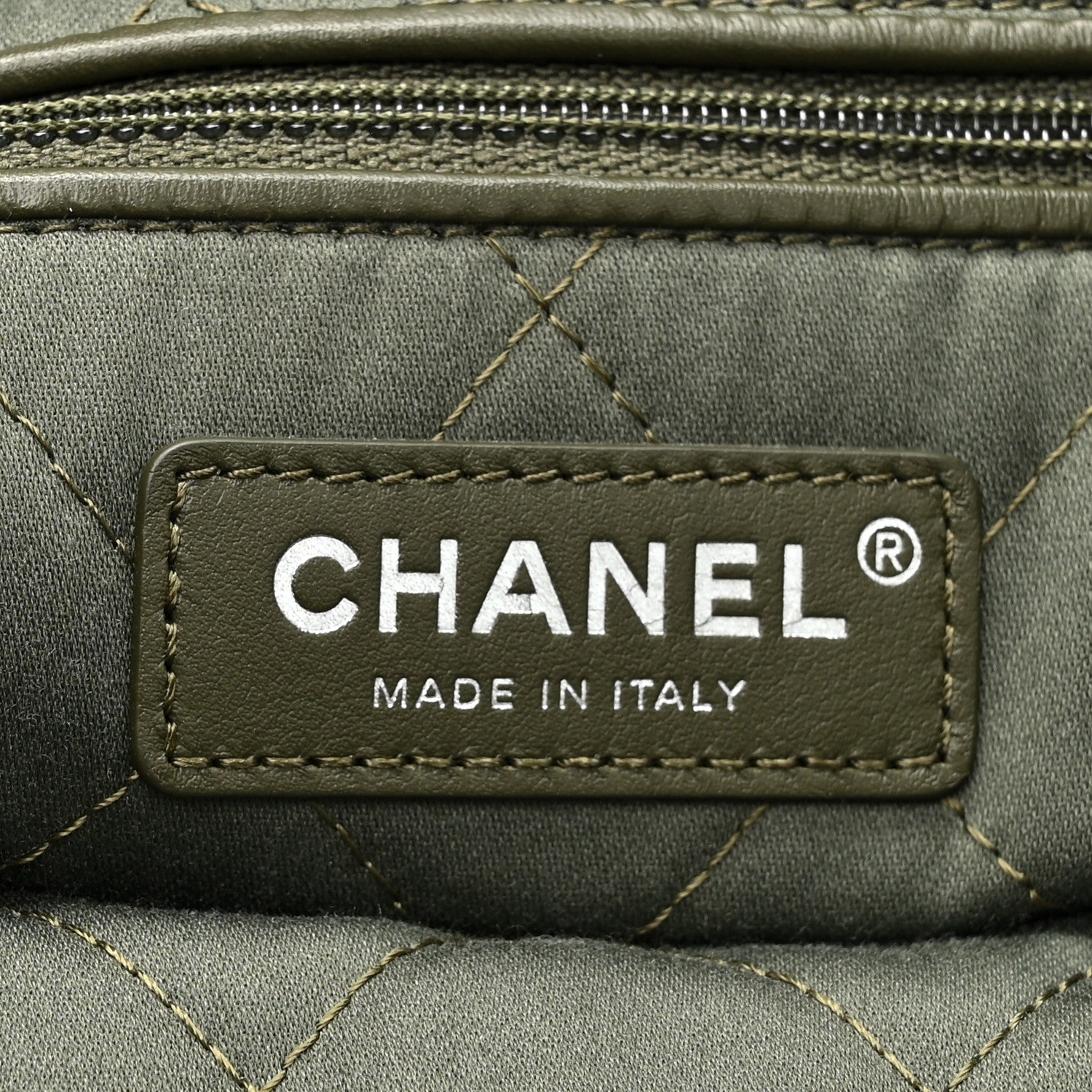 Chanel Shiny Calfskin Quilted Small Chanel 22 Khaki 8 of 13