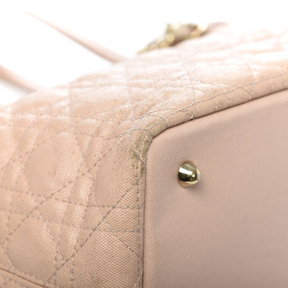 Christian Dior Coated Canvas Cannage Small Panarea Tote Beige 17 of 29