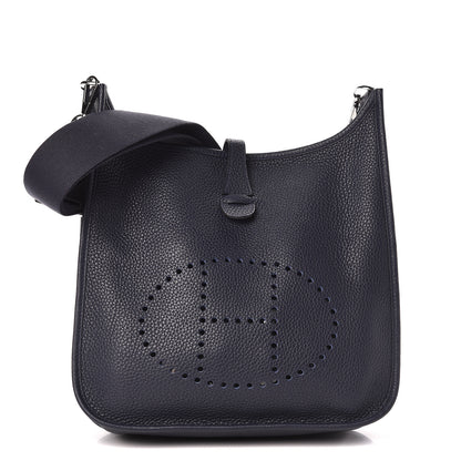 Hermes Taurillon Clemence Evelyne III PM Bleu Nuit 1 of 12
