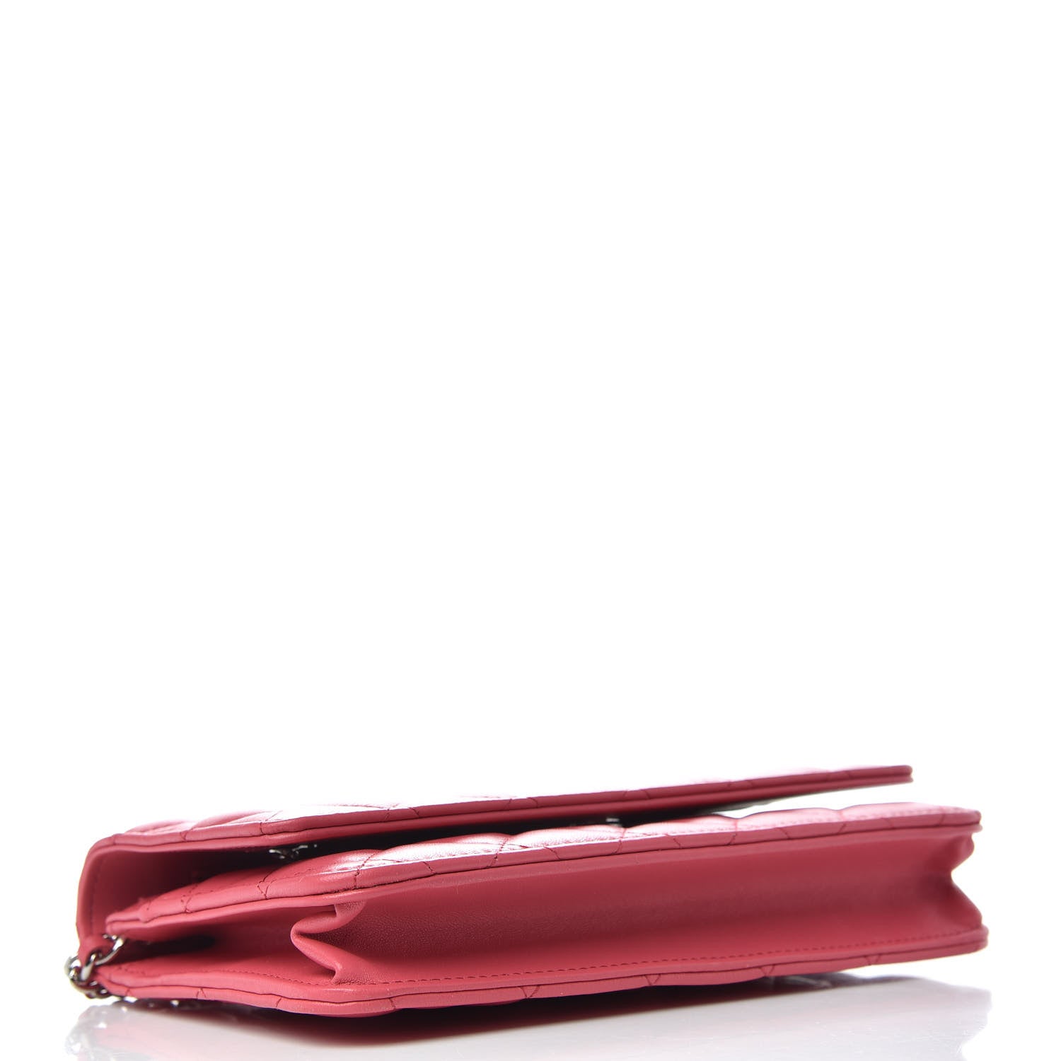 Chanel Lambskin Quilted Wallet On Chain WOC Pink 4 of 9