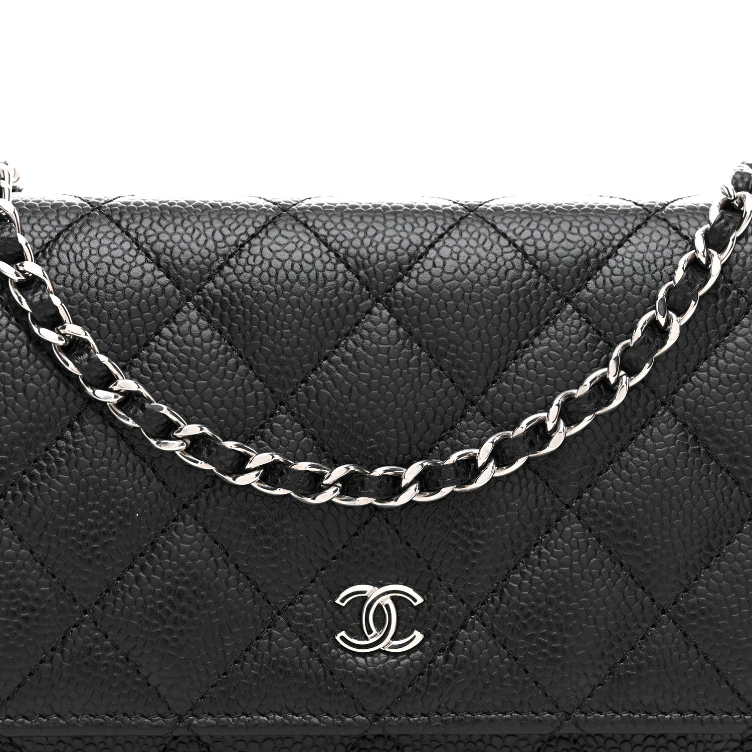 Chanel Caviar Quilted Wallet on Chain WOC Black 9 of 12