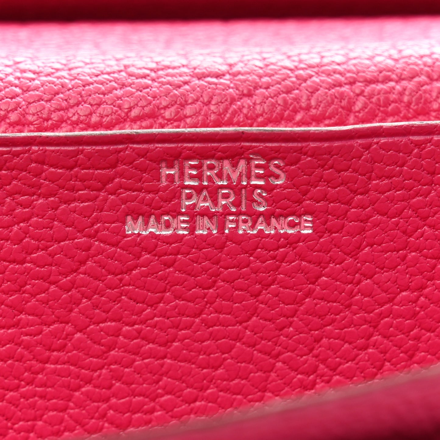 Chevre Mysore Bi-Color Bearn Gusset Wallet Etoupe Rose Shocking