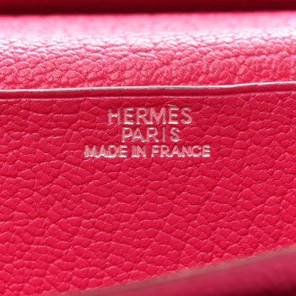 Hermes Chevre Mysore Bi-Color Bearn Gusset Wallet Etoupe Rose Shocking 6 of 12