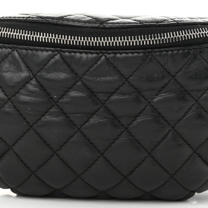 Chanel Lambskin Quilted Banane Waist Bag Fanny Pack Black 8 of 10