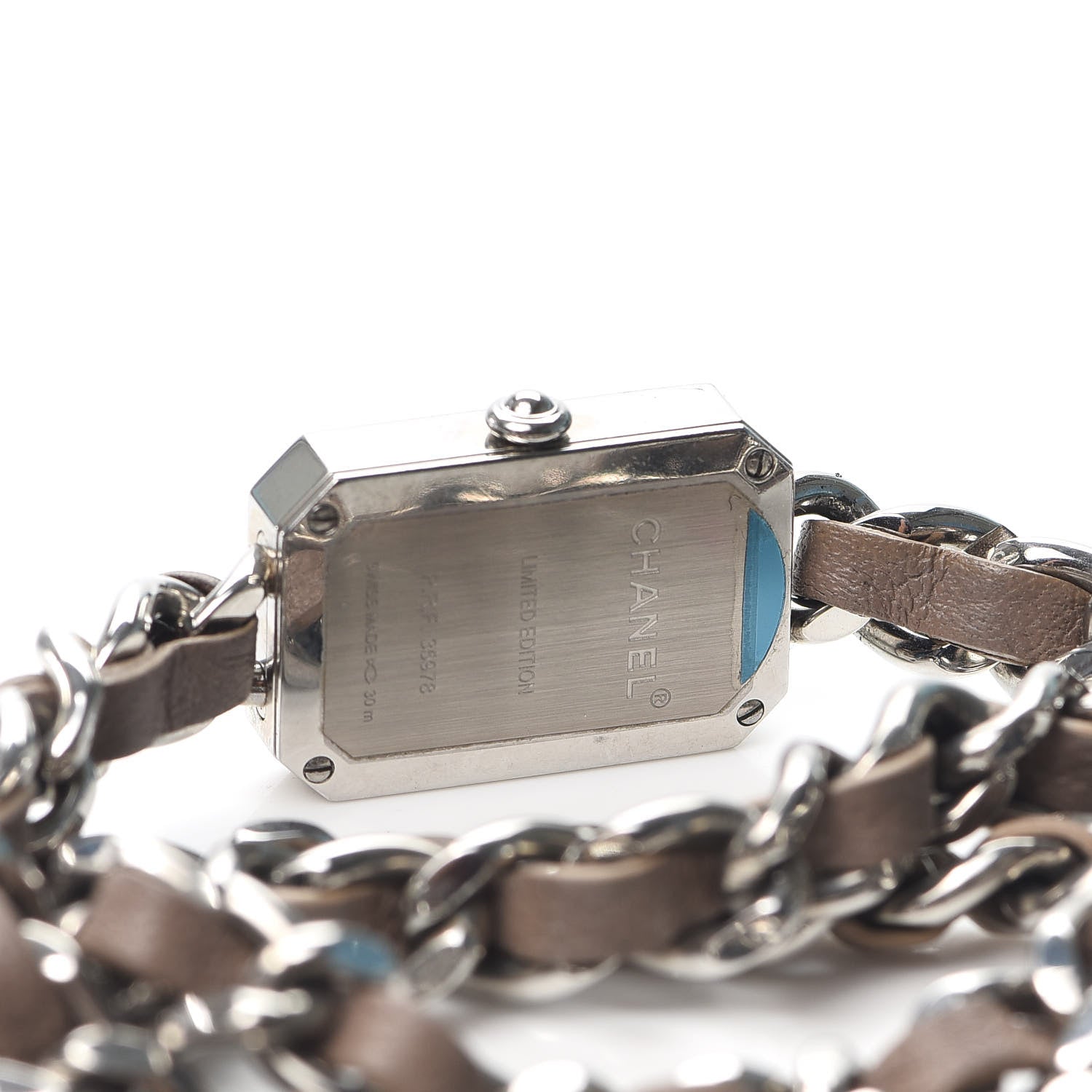 Chanel Stainless Steel Lambskin 16mm Premiere Rock Triple Row Quartz Watch Grey 4 of 5