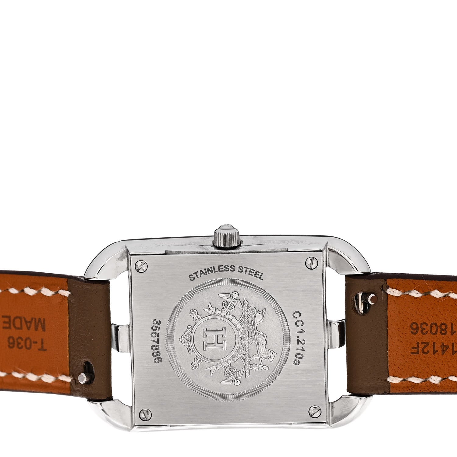 Hermes Stainless Steel Swift 23mm Cape Cod Double Tour Quartz Watch Etoupe 4 of 4