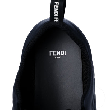 Fendi Nylon Womens FFreedom Sneakers 41 Blue Scuro Black White 8 of 9