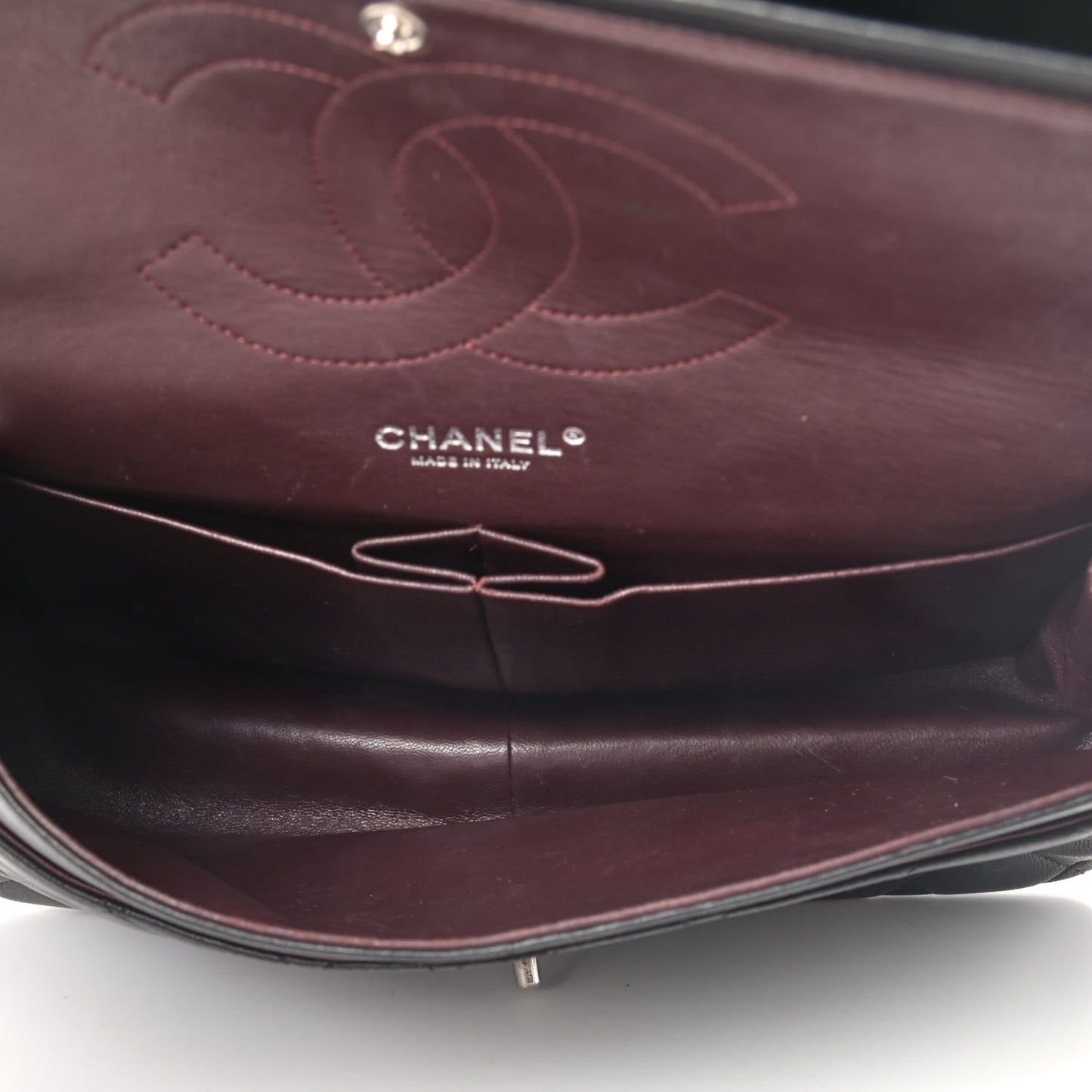 Lambskin Quilted Jumbo Double Flap Black