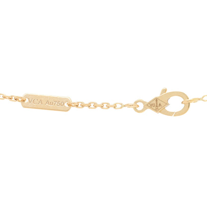 Van Cleef & Arpels 18K Yellow Gold Black Onyx Vintage Alhambra Pendant Necklace 4 of 5