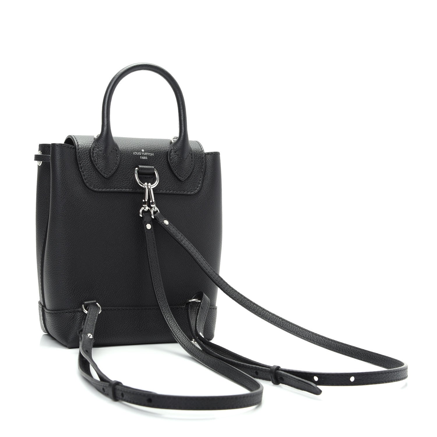 Louis Vuitton Calfskin Lockme Mini Backpack Black 2 of 9