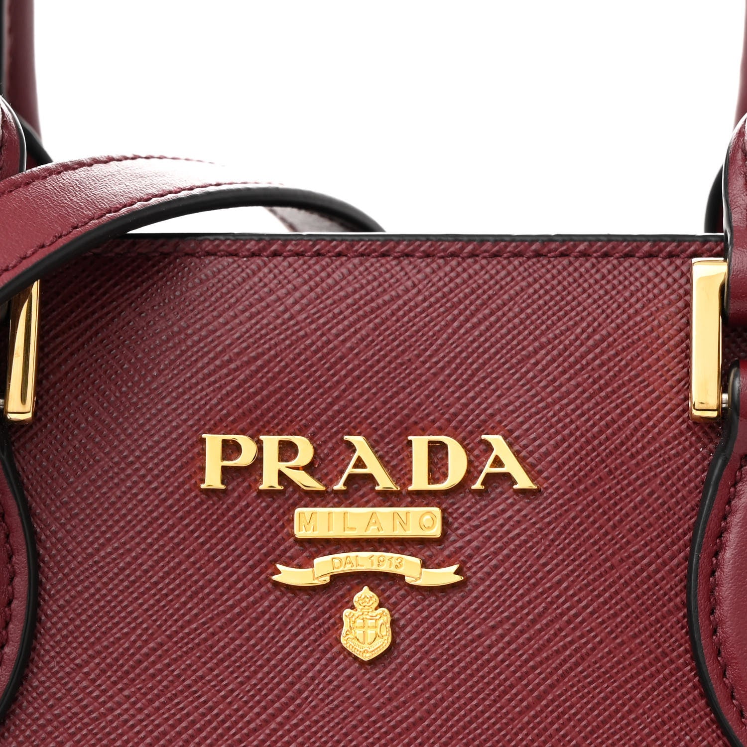 Prada Saffiano Soft Calfskin Small Zippered Tote Cerise 8 of 10