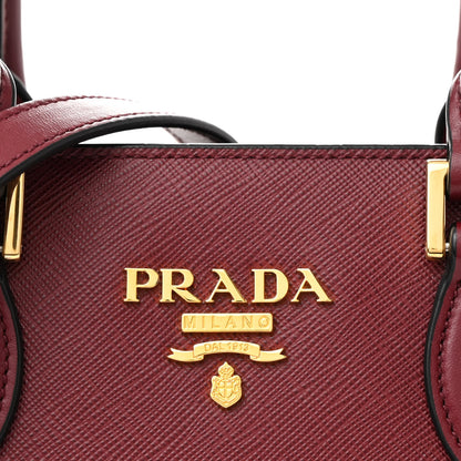 Prada Saffiano Soft Calfskin Small Zippered Tote Cerise 8 of 10