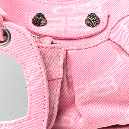 Balenciaga Denim BB Monogram Le Cagole Shoulder Bag XS Pink 8 of 10
