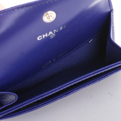 Chanel Lambskin Quilted Card Holder Purple 5 of 8
