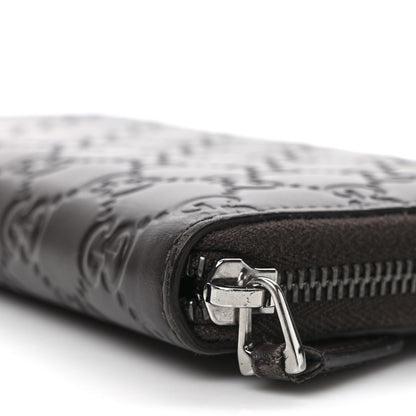 Gucci Guccissima Signature Zip Around Organizer Wallet Black 8 of 12