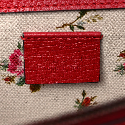 Gucci Calfskin Web Floral Embroidered Small Dionysus Shoulder Bag Hibiscus Red 6 of 13