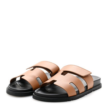 Hermes Calfskin Womens Chypre Sandals 40 Naturel 4 of 10