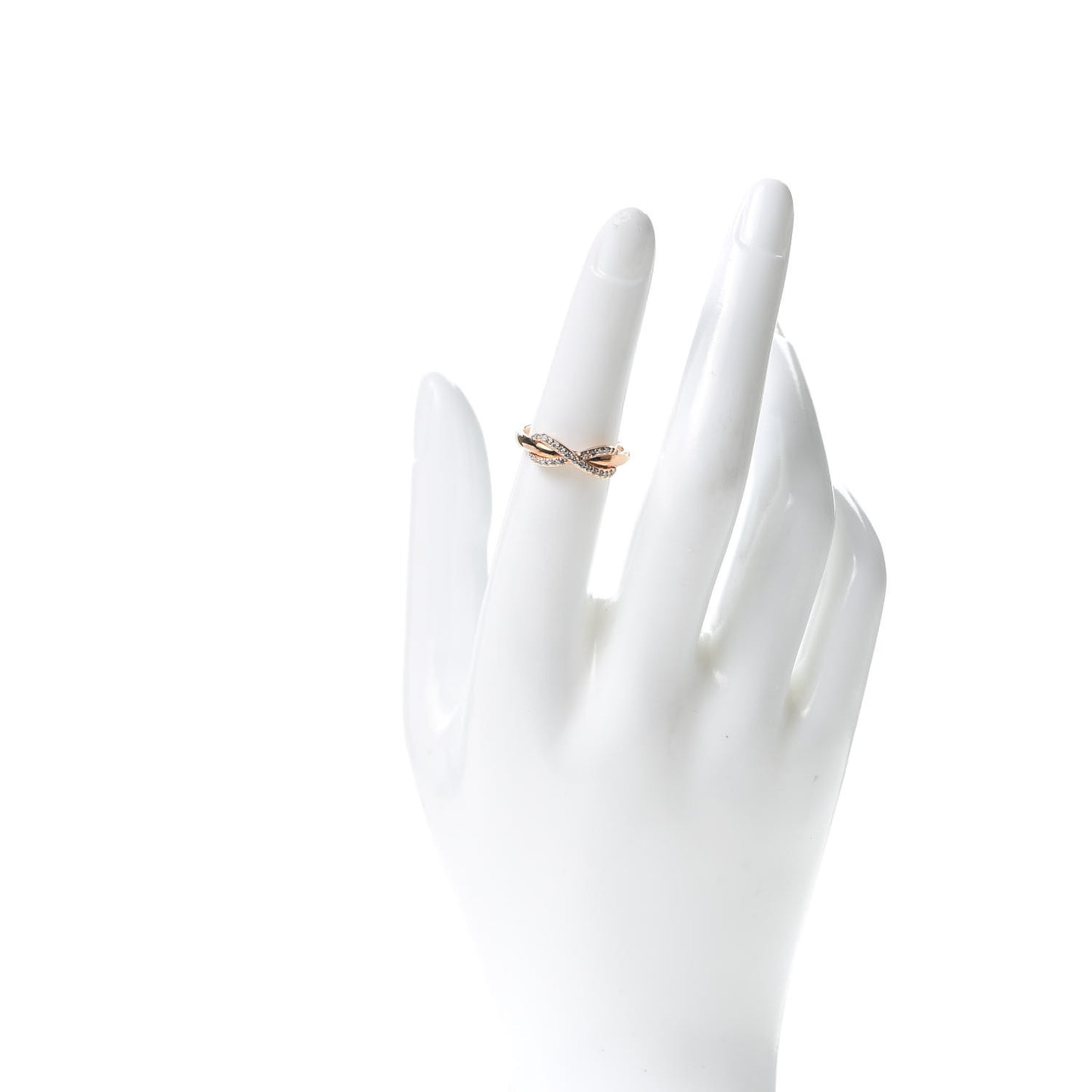 18K Rose Gold Diamond Infinity Ring 50 5.25