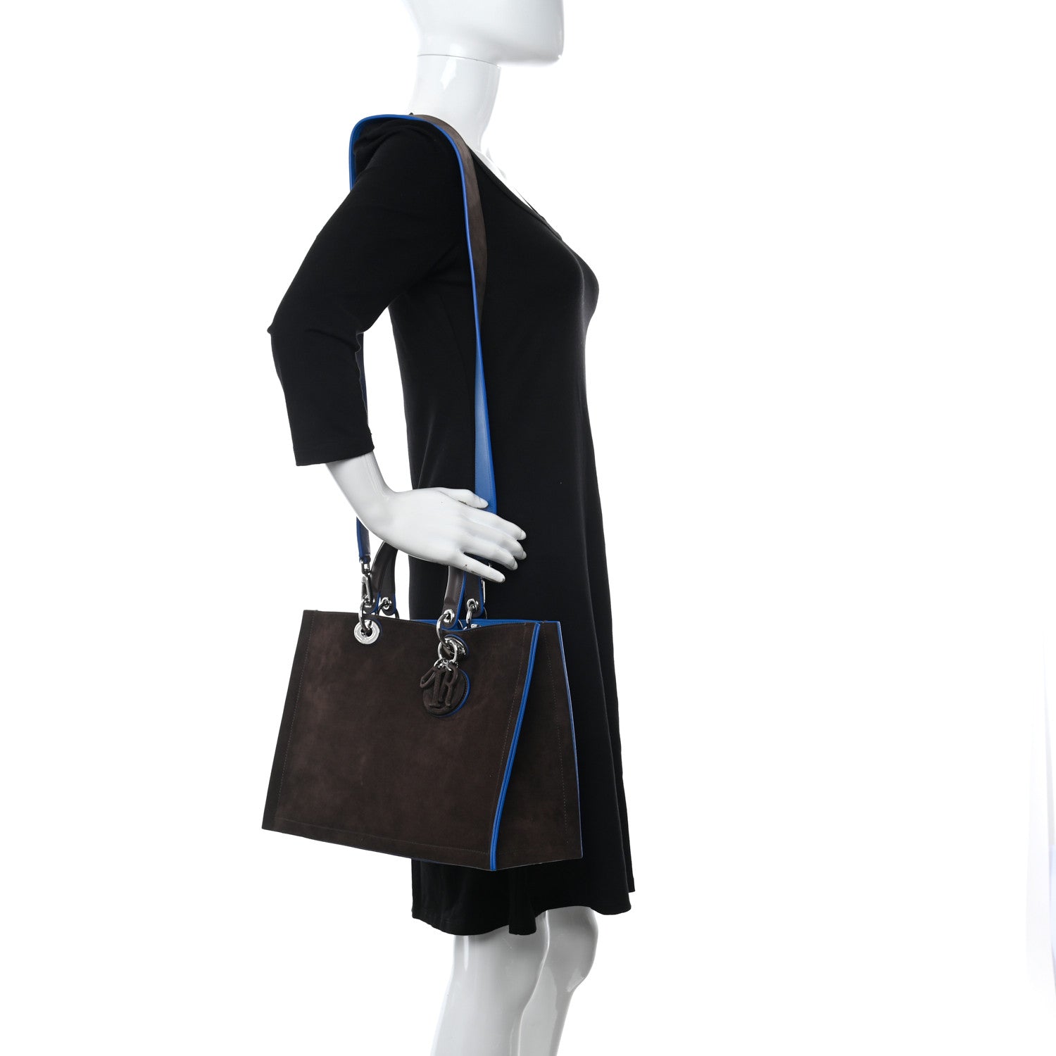 Christian Dior Suede Medium Diorissimo Tote Brown 2 of 7
