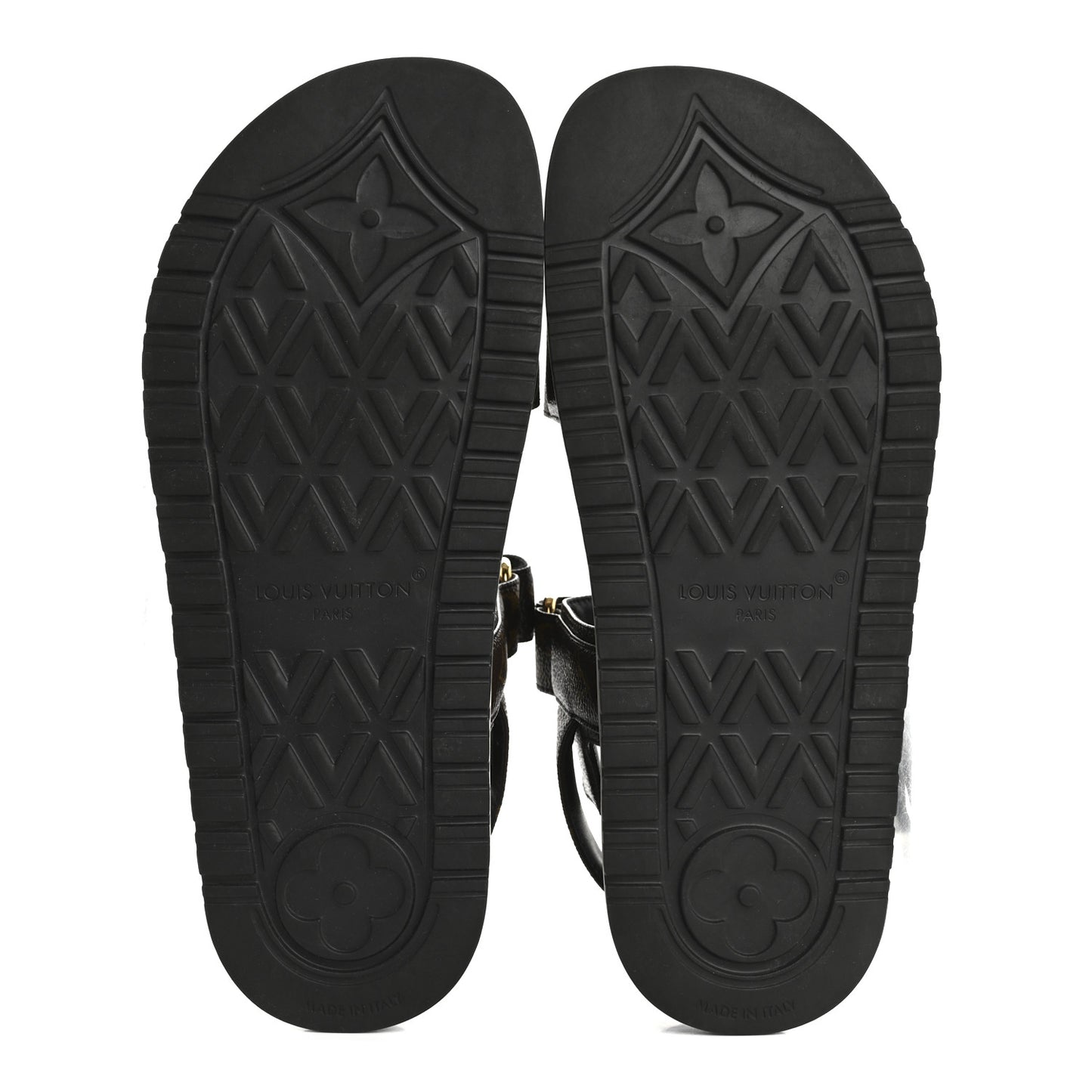 Monogram LV Sunset Comfort Flat Sandals 37.5 Cacao Brown
