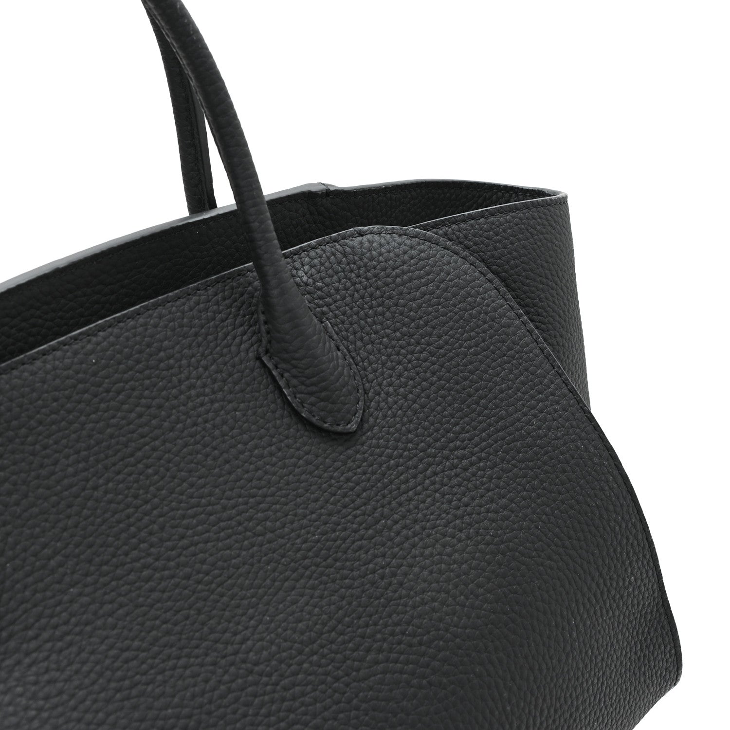 The Row Grained Calfskin Marlo 12 Tote Bag Black 11 of 12