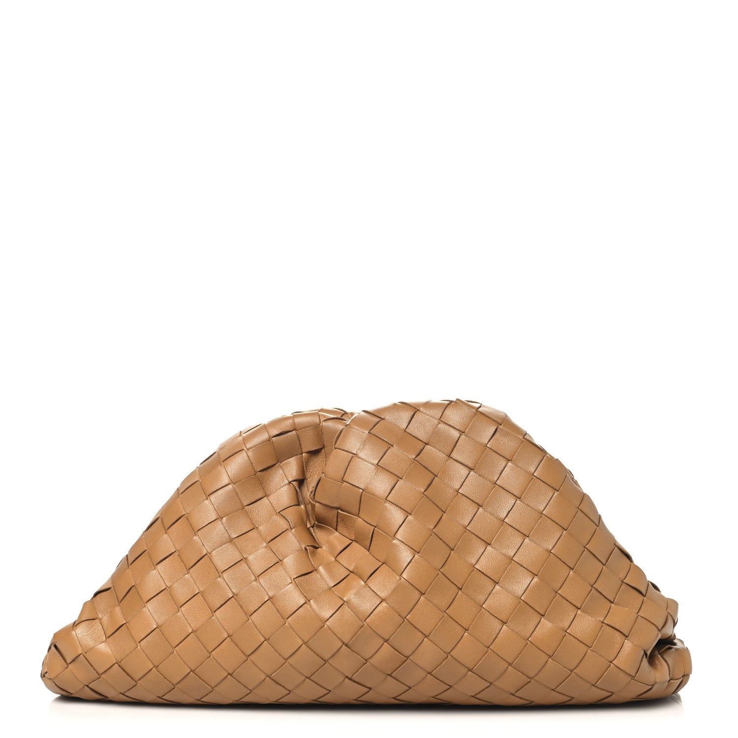 Bottega Veneta Nappa Maxi Intrecciato The Pouch Oversized Clutch Caramel 1 of 10