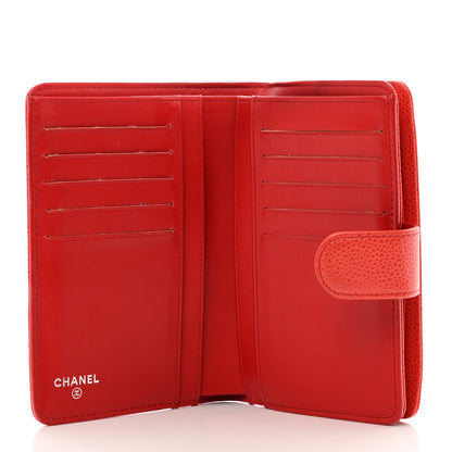 Chanel Caviar Timeless CC Zipped Pocket Wallet Red 5 of 9