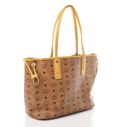 MCM Visetos Medium Liz Reversible Shopper Tote Cognac Yellow 5 of 15