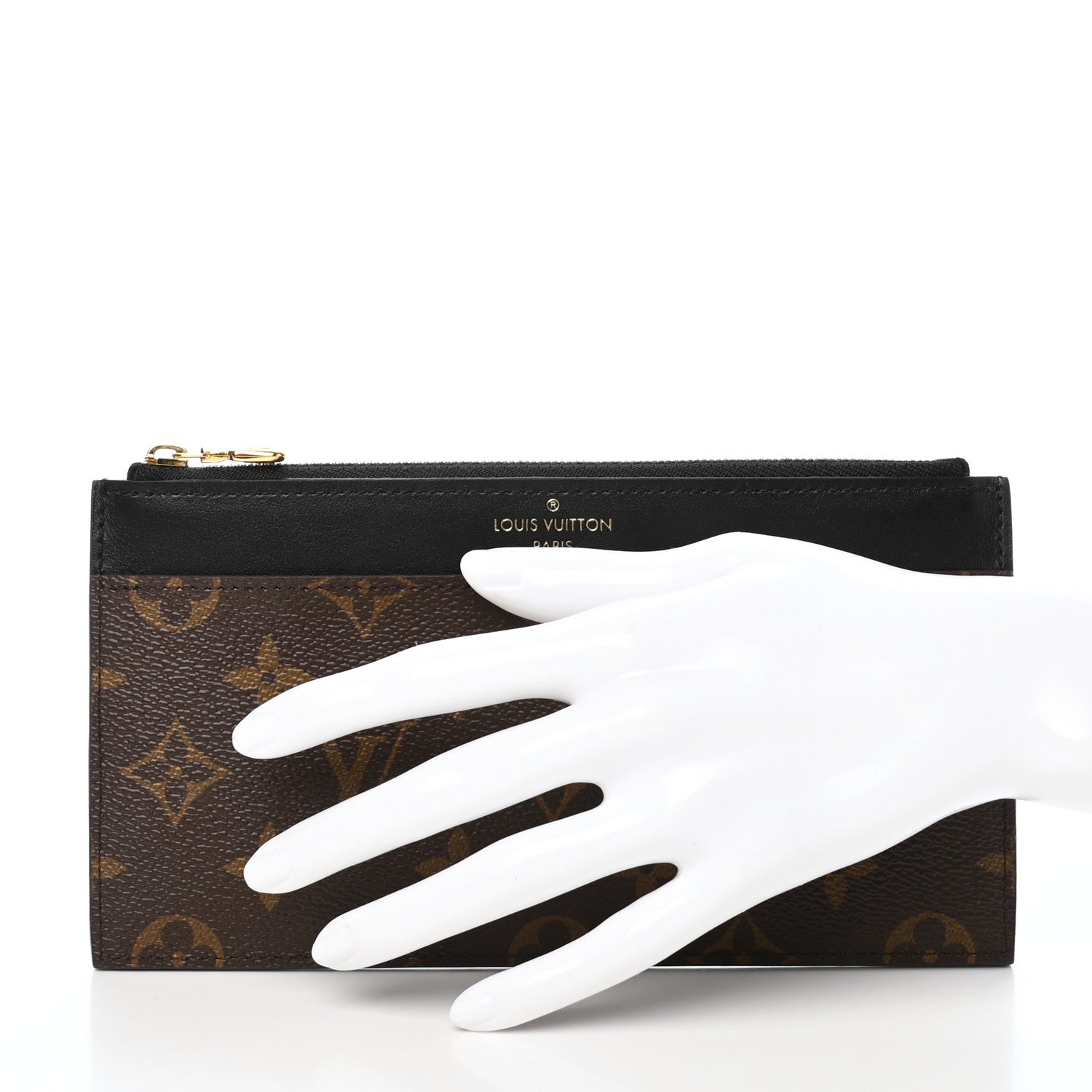 Louis Vuitton Monogram Slim Purse Black 2 of 9
