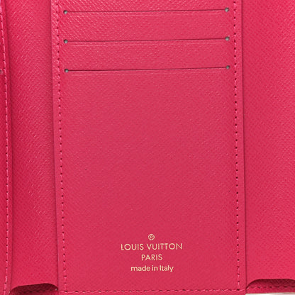 Louis Vuitton Damier Azur 2021 Christmas Animation Hollywood Victorine Wallet Fuchsia 6 of 7
