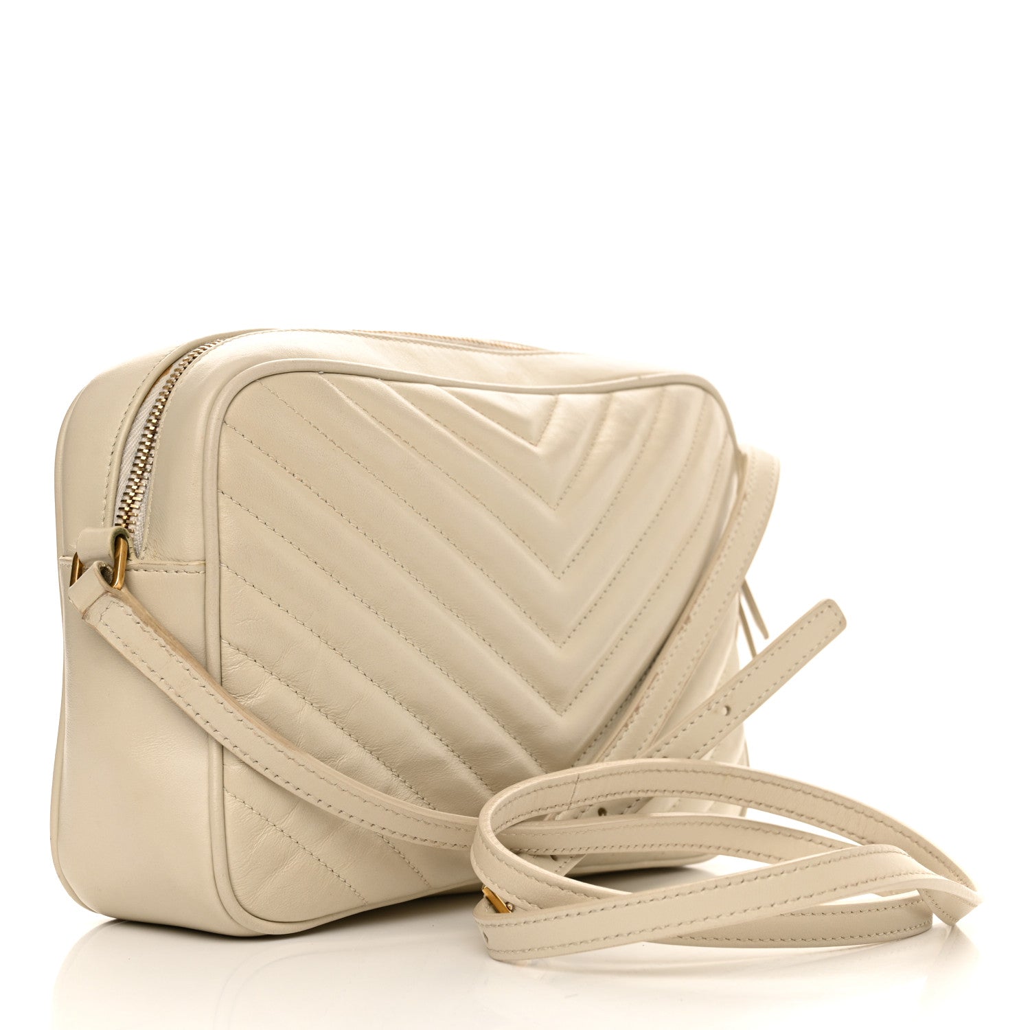 Saint Laurent Calfskin Matelasse Monogram Lou Camera Bag Crema Soft 3 of 19