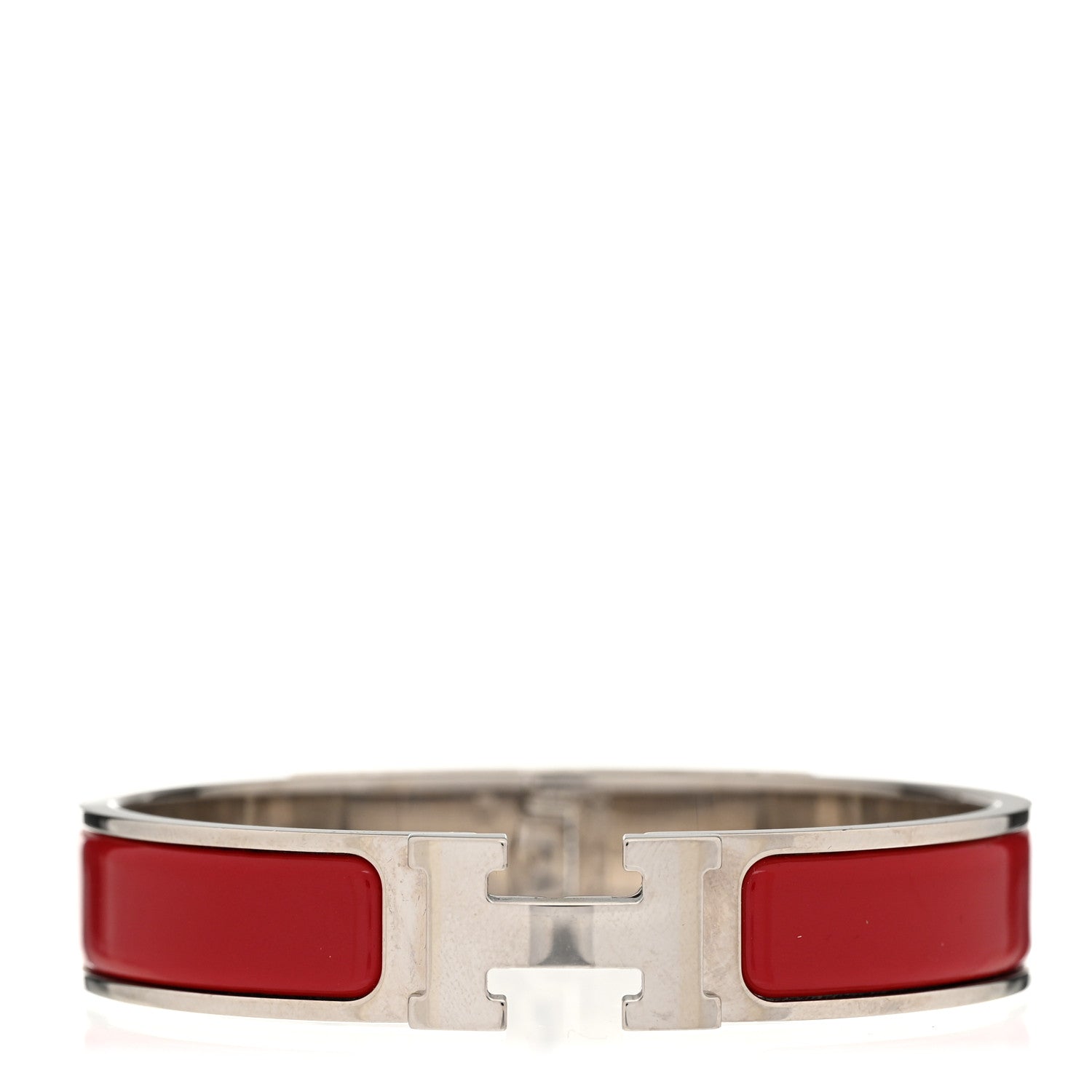 Hermes Enamel Narrow Clic Clac H Bracelet PM Rouge 1 of 5