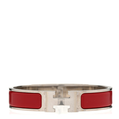 Hermes Enamel Narrow Clic Clac H Bracelet PM Rouge 1 of 5