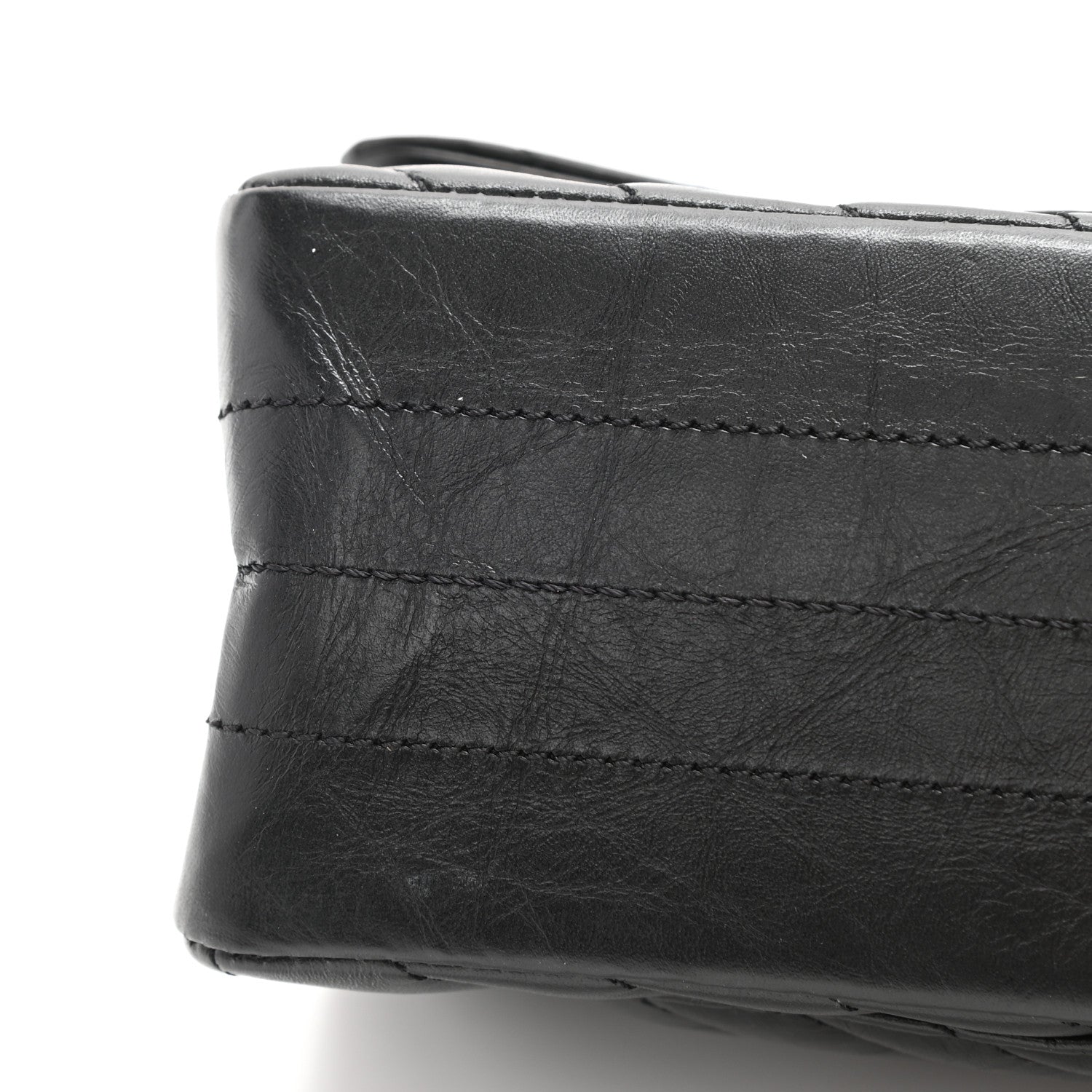 Chanel Aged Calfskin Chevron Quilted 2.55 Reissue Mini Flap So Black 9 of 10