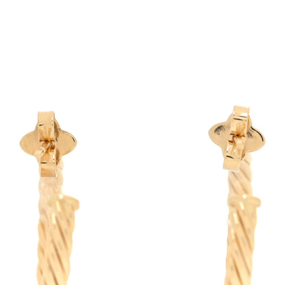 David Yurman 18K Yellow Gold Small Cablespira Hoop Earrings 3 of 5