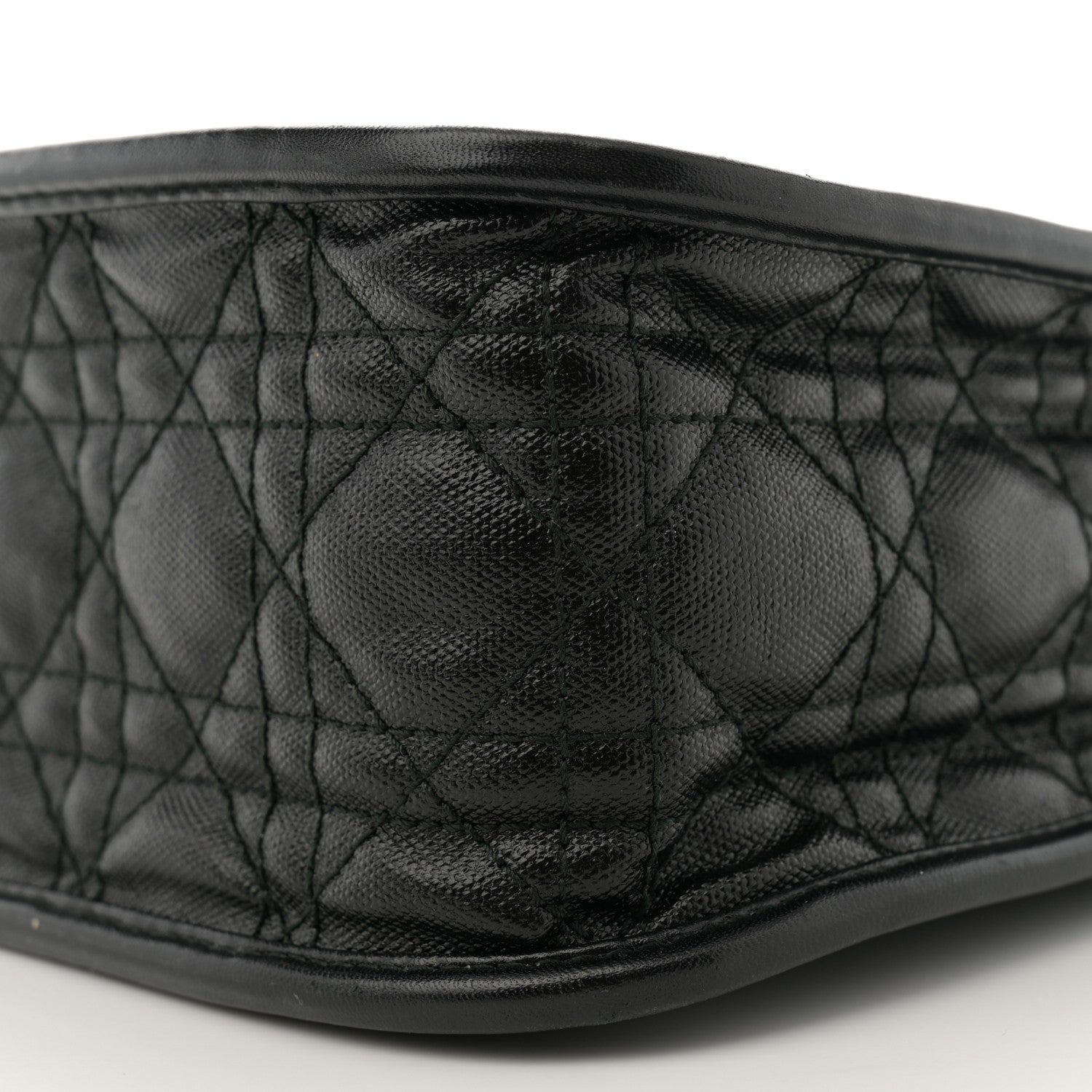 Christian Dior Coated Canvas Cannage Crossbody Bag Black 10 of 10